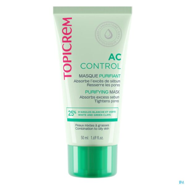 Packshot Topicrem Ac Zuiverend Masker 50ml Packshot Topicrem Ac Zuiverend Masker 50ml