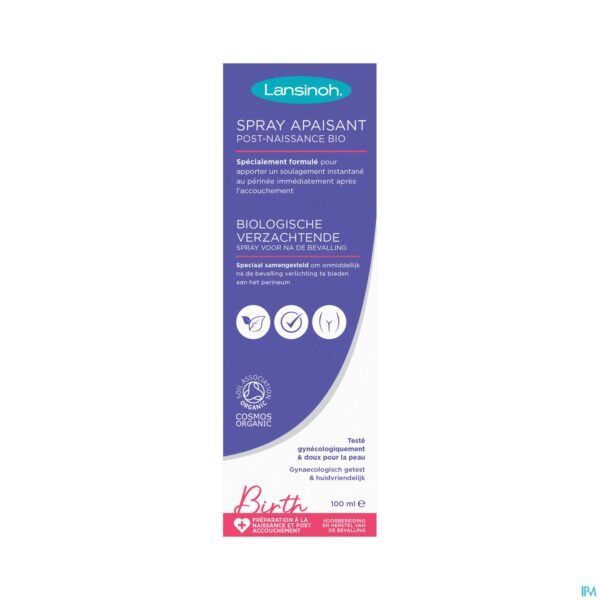 Packshot Lansinoh Verzachtende Spray Na Bevalling Bio 100ml