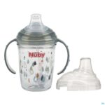 Productshot Nuby Antilekbeker Uit Tritan Met Print 240ml 6m+