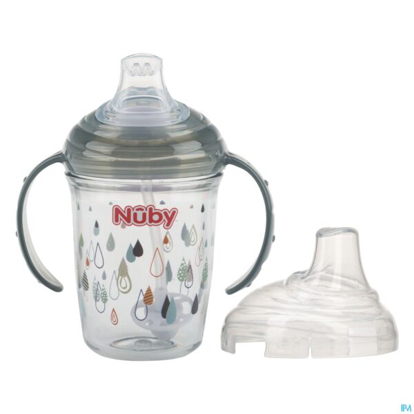 Productshot Nuby Antilekbeker Uit Tritan Met Print 240ml 6m+