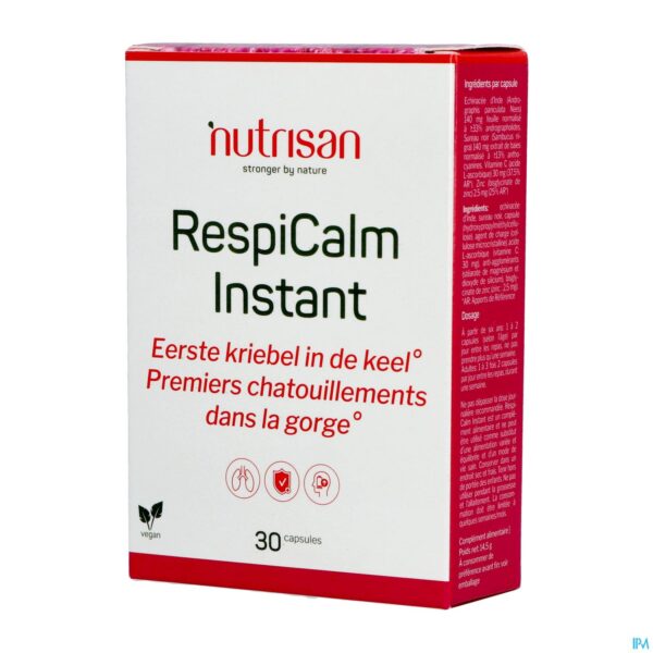 Packshot Respicalm Instant Nutrisan Caps 30