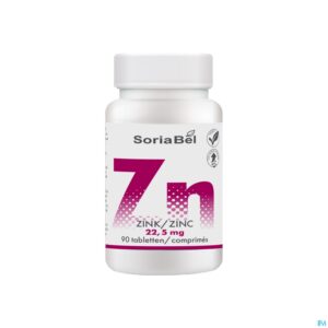 Productshot Soria Zinc Bio-actief 22,5mg Tabl 90