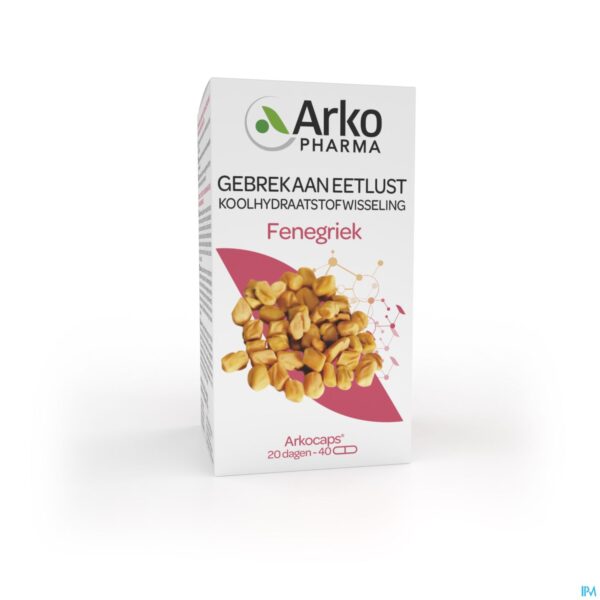 Packshot Arkocaps Fenugriek Comp 40