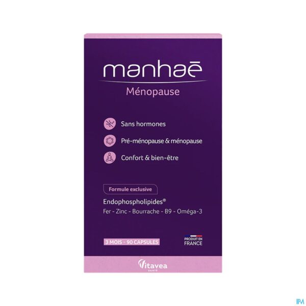 Packshot Manhae Menopauze 3 Maand Caps 90