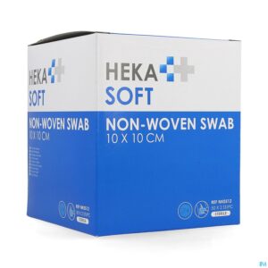 Packshot Hekasoft Kompres Non-wov. Steriel 10x10cm 2x50