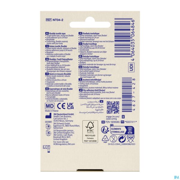 Packshot Nexcare 3m Textile Flexibele Tape 4,2mx25mm Nt04-2