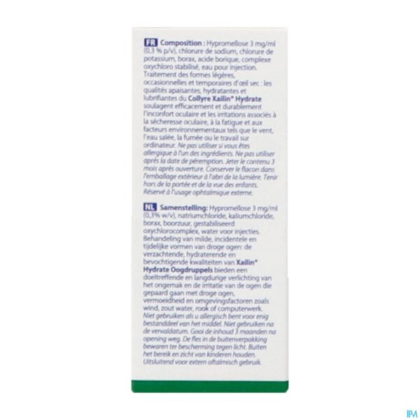 Packshot Xailin Hydrate Hypromellose 0,3% Fl 10ml