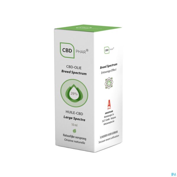 Packshot Cbd Olie Breed Spectrum 20% 10ml Cbd-phar