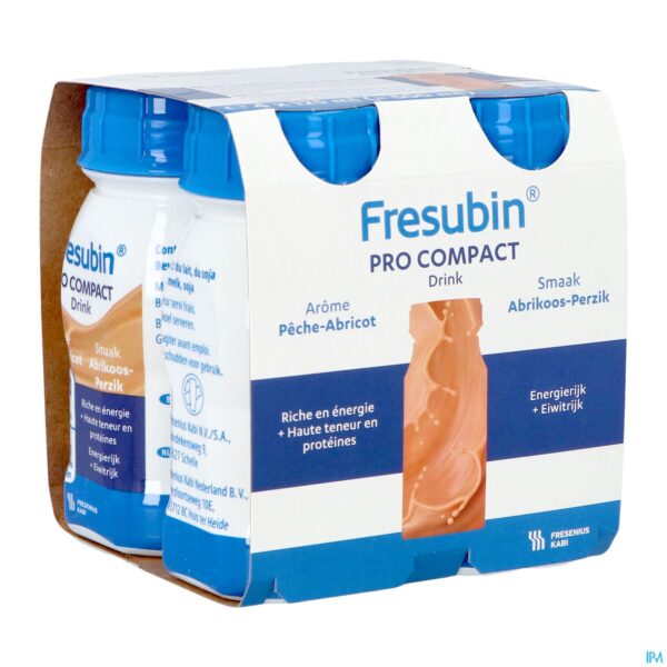 Packshot Fresubin Pro Compact Abrikoos Perzik 4x125ml Packshot Fresubin Pro Compact Abrikoos Perzik 4x125ml
