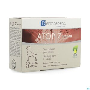 Packshot Dermoscent Atop 7 Spot On Hond 20-40kg 4x2,4ml