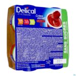 Packshot Delical Creme Dessert Hp-hc Z/suiker Cacao 4x124g