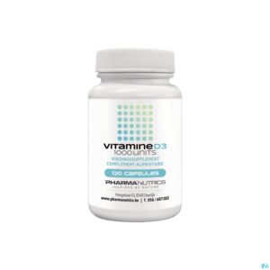 Packshot Vit D3 Caps 120 Pharmanutrics
