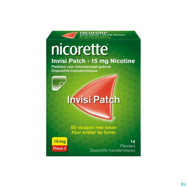 Packshot Nicorette Invisipatch 15mg Patch 14 Packshot Nicorette Invisipatch 15mg Patch 14