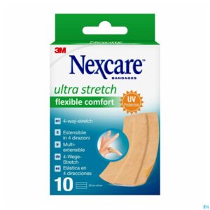 Packshot Nexcare 3m Ultra Strech Comf.flex. Ha Strip 10