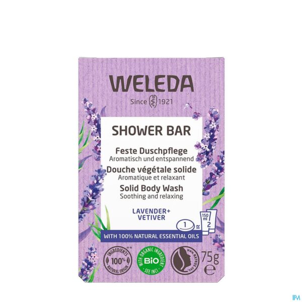Packshot Weleda Shower Bar Lavendel + Vetiver 75g