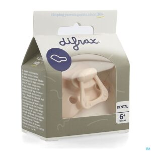 Packshot Difrax Fopspeen Dental 6m+ Uni/pure Roze/blossom
