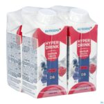 Packshot Nutrisens Hyperdrink Db Lact Rode Vruchten 4x200ml
