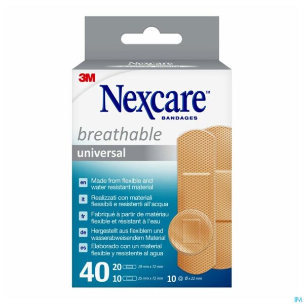 Packshot Nexcare 3m Breathable Univer. Strips 40 N0340as