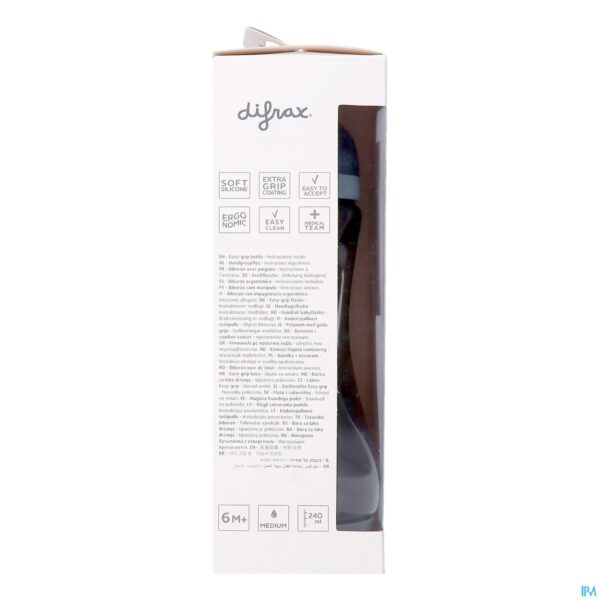 Packshot Difrax Handgreepfles Stone 240ml