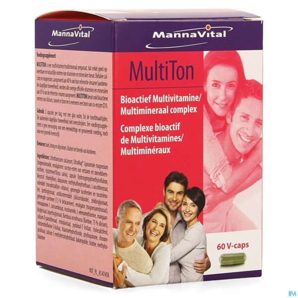 Packshot Mannavital Multiton V-caps 60