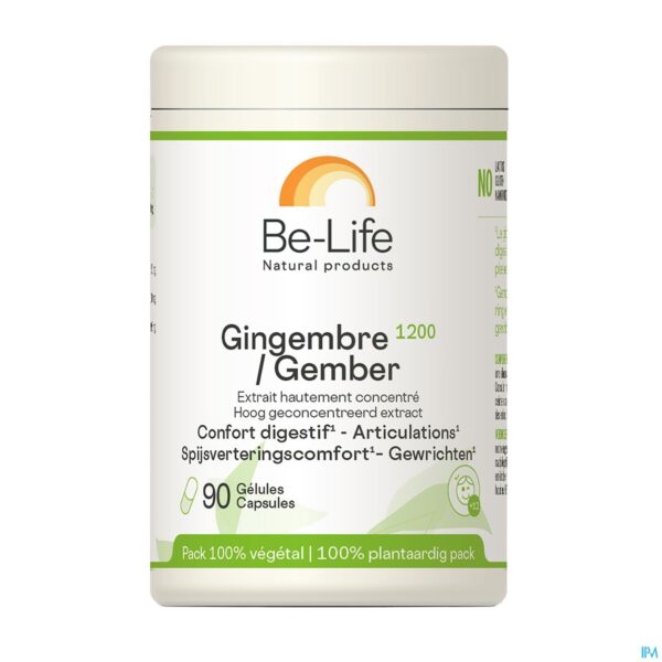 Packshot Gember 1200 Be Life Caps 90 Packshot Gember 1200 Be Life Caps 90