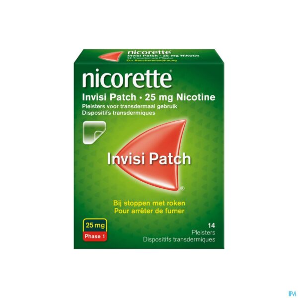 Packshot Nicorette Invisipatch 25mg Patch 14 Packshot Nicorette Invisipatch 25mg Patch 14