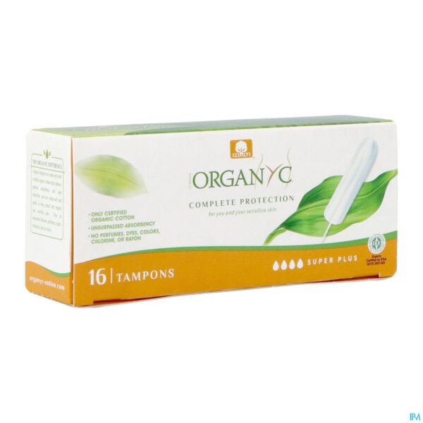 Packshot Organyc Tampon Super Plus Bio Katoen 16