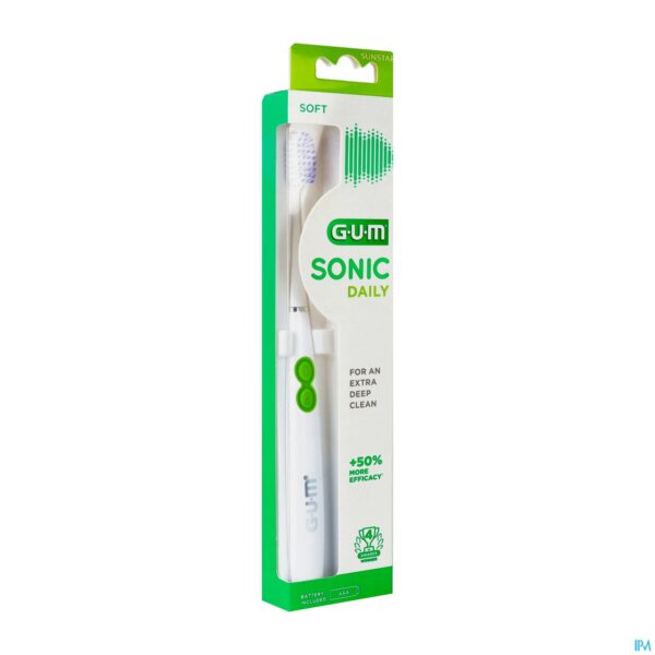 Packshot Gum Sonic Daily Batterij Tandenborstel Wit