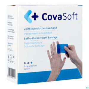 Packshot Covasoft Verband Blauw 3cmx4,5m Covarmed