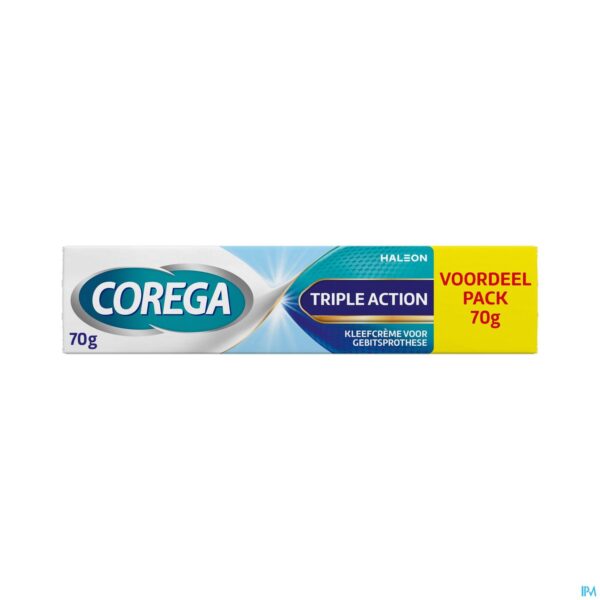 Packshot Corega Triple Action Kleefcreme 70g