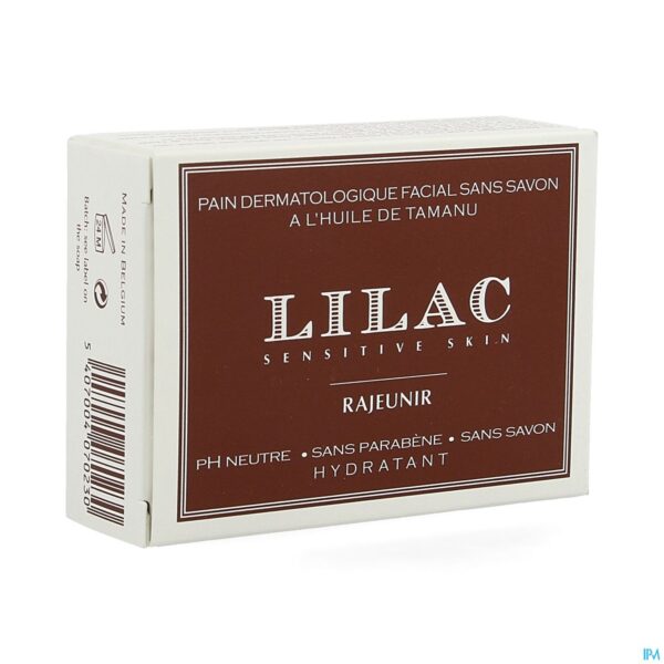 Packshot Lilac Wasstuk Dermatol Z/zeep Olie Tamanu 100g