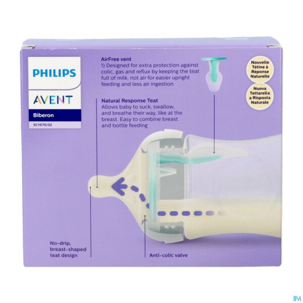 Packshot Philips Avent Natural 3.0 Airfree Zuigfles 2x125ml