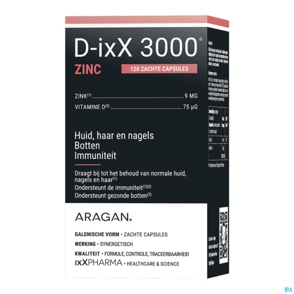 Packshot D-ixx 3000 Zinc Softcaps 120
