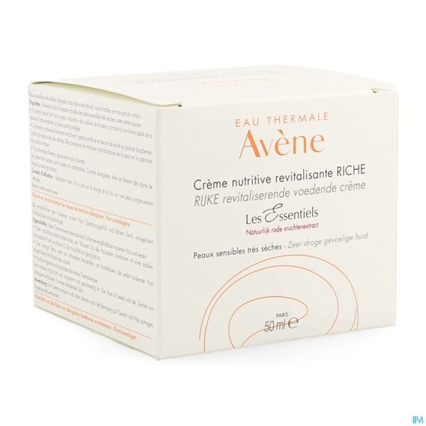 Packshot Avene Essentiels Rijke Revit. Voedende Cr 50ml Packshot Avene Essentiels Rijke Revit. Voedende Cr 50ml