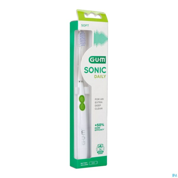 Packshot Gum Sonic Daily Batterij Tandenborstel Wit