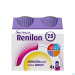 Packshot Renilon 7.5 Abrikoos Fles 4x125ml 177033 Nf