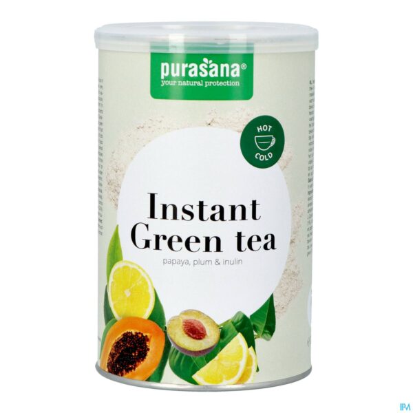 Packshot Plantapol Green Tea Instant Papaya Pruim Pdr 200g