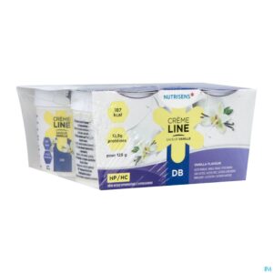 Packshot Cremeline Db Lactosevrij Vanille 4x125g