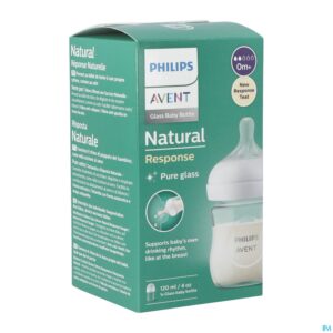 Packshot Philips Avent Natural 3.0 Zuigfles Glas 120ml