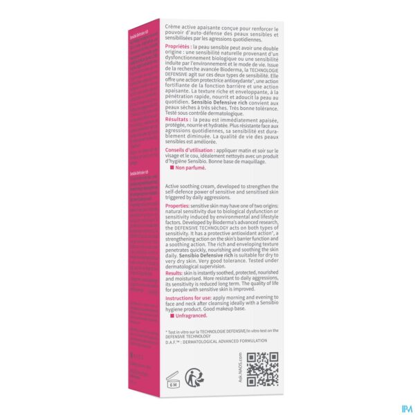Packshot Bioderma Sensibio Defensive Rich 40ml