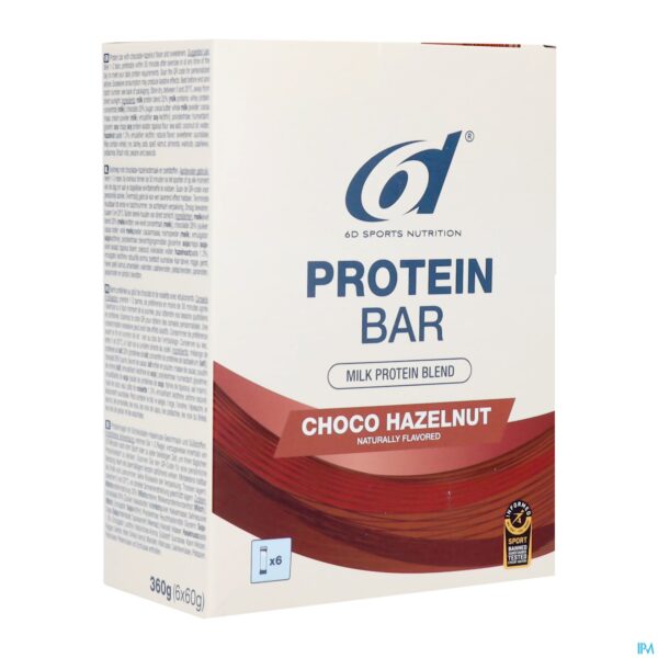 Packshot 6d Protein Bar Choco-hazelnut 6x60g Packshot 6d Protein Bar Choco-hazelnut 6x60g