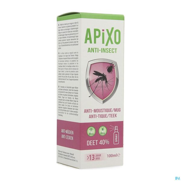 Packshot Apixo A/insect Deet 40% Spray 100ml