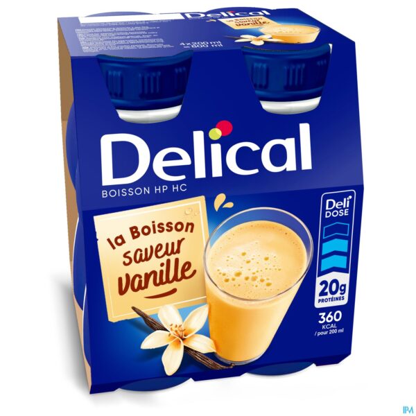Packshot Delical Hphc 360 Vanilla 4x200ml