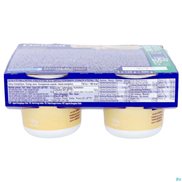 Packshot Delical Creme Dessert Z/suiker Vanille 4x125g