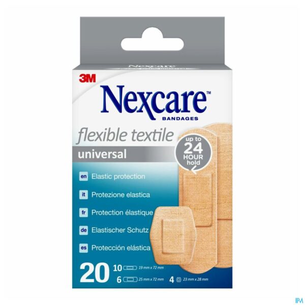 Packshot Nexcare 3m Flexible Textile Universal Strips 20