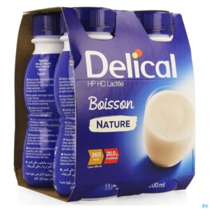 Packshot Delical Melkdrank Hphc Natuur 4x200ml Nf