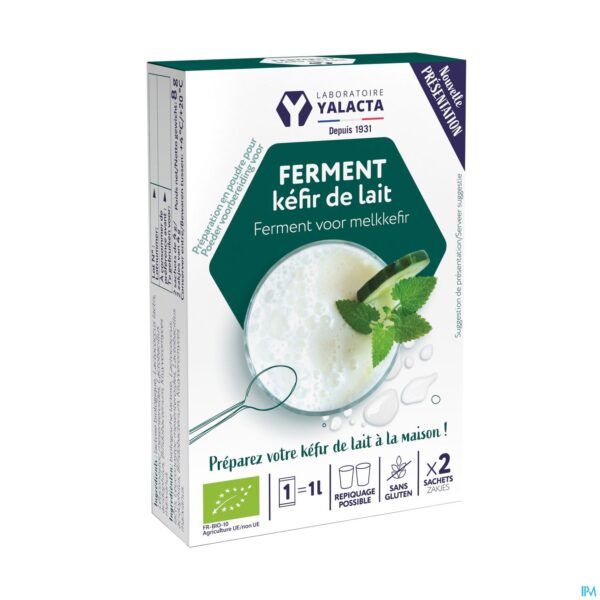 Packshot Yalacta Ferment Melk Kefir Bio 2x4g Packshot Yalacta Ferment Melk Kefir Bio 2x4g