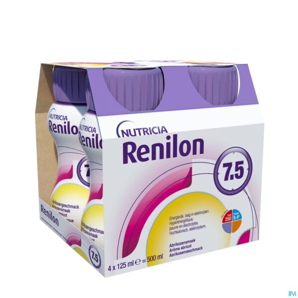 Productshot Renilon 7.5 Abrikoos Fles 4x125ml 177033 Nf