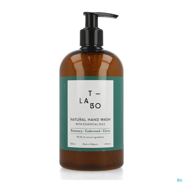 Productshot T-labo Nat. Handzeep Rozemarijn Ceder Citrus 500ml