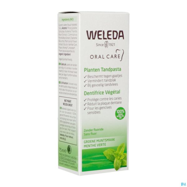 Packshot Weleda Tandpasta Planten Tube 75ml